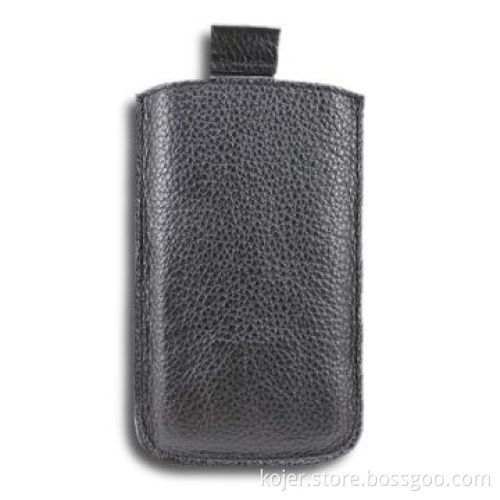 Leather Mobile Phone Case with Retractable Pull-tab, Fine Workmanship in Paint Edge